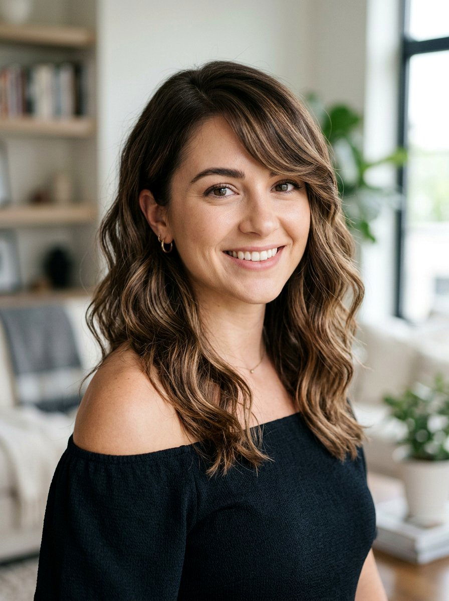 Wavy Curtain Bangs Medium Hair Side Part - 20 wavy curtain bangs for medium hair - 20 wavy curtain bangs for medium hair