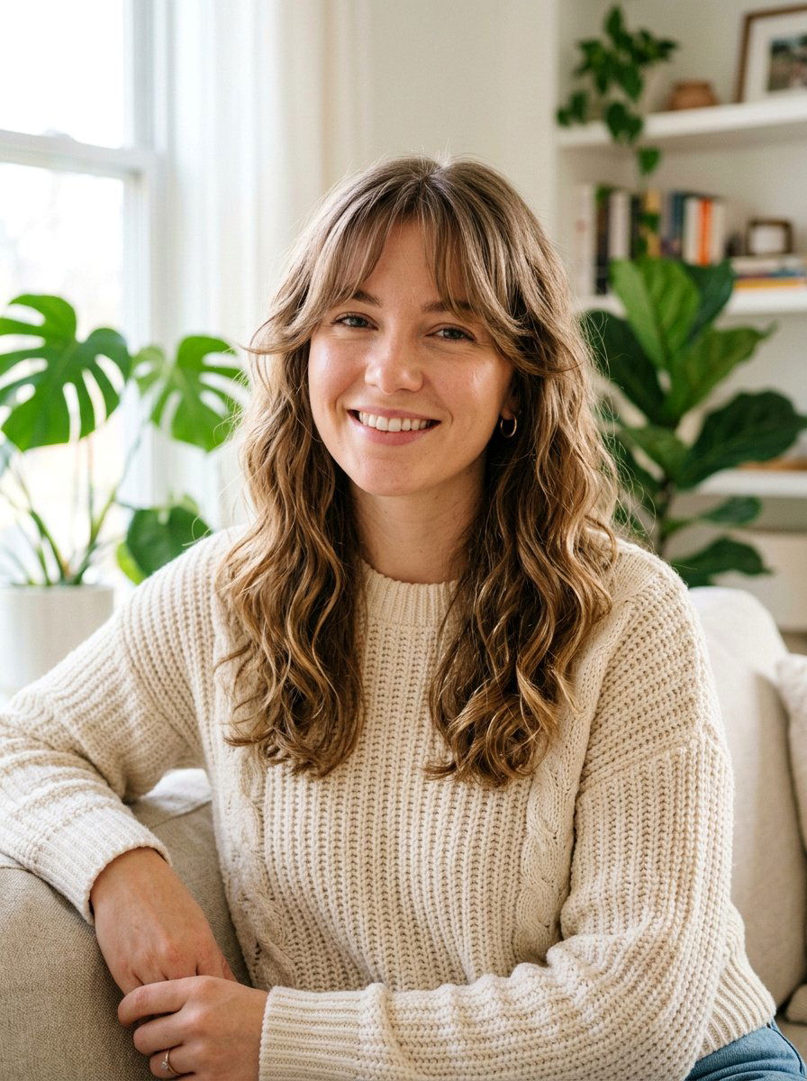 Wavy Curtain Bangs With Low Maintenance - 20 wavy curtain bangs for medium hair - 20 wavy curtain bangs for medium hair