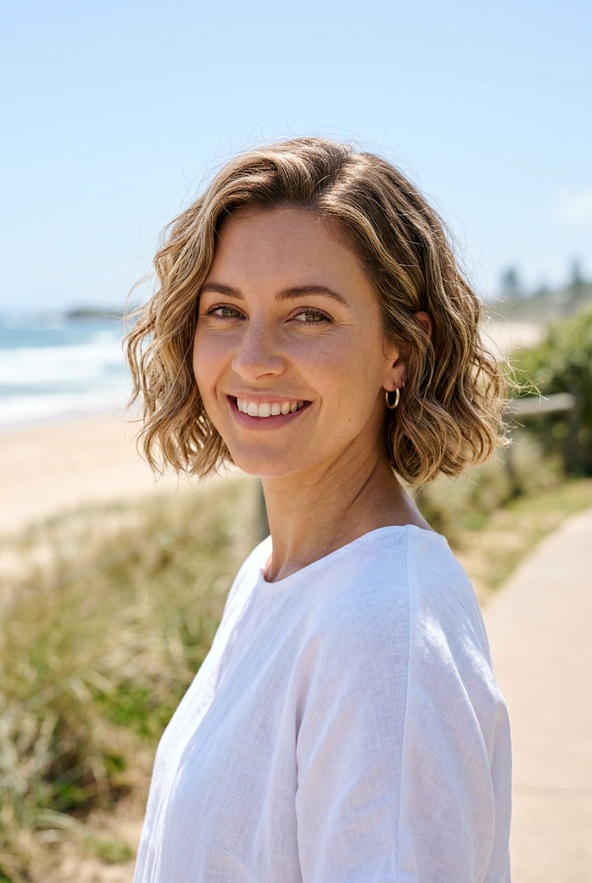 Wavy Ear Length Bob - 20 ear length bob haircut - 20 ear length bob haircut