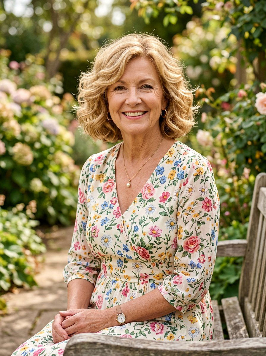 Wavy Feathered Bob - 20 short feathered bob for women over 60 - 20 short feathered bob for women over 60