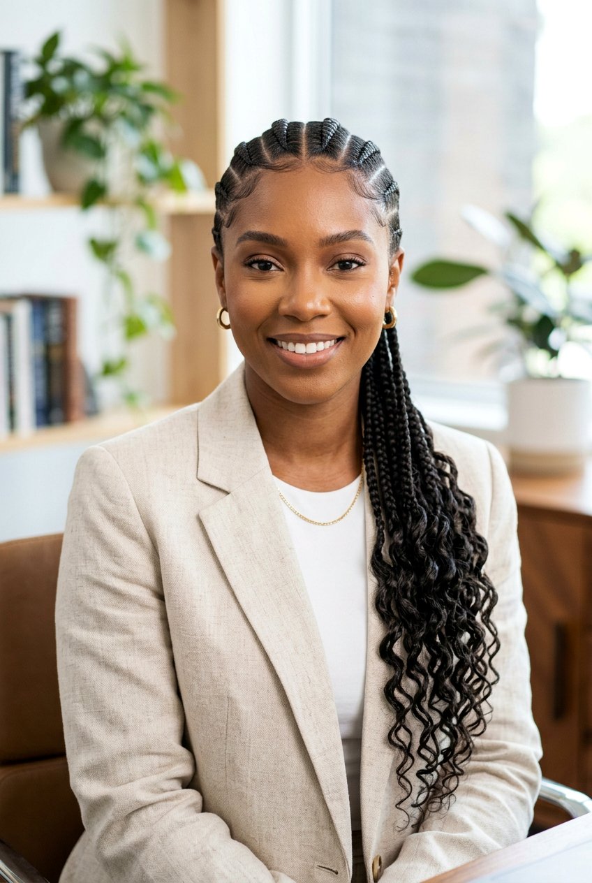 Wavy Feed In Braids - 20 curved cornrow braid styles - 20 curved cornrow braid styles