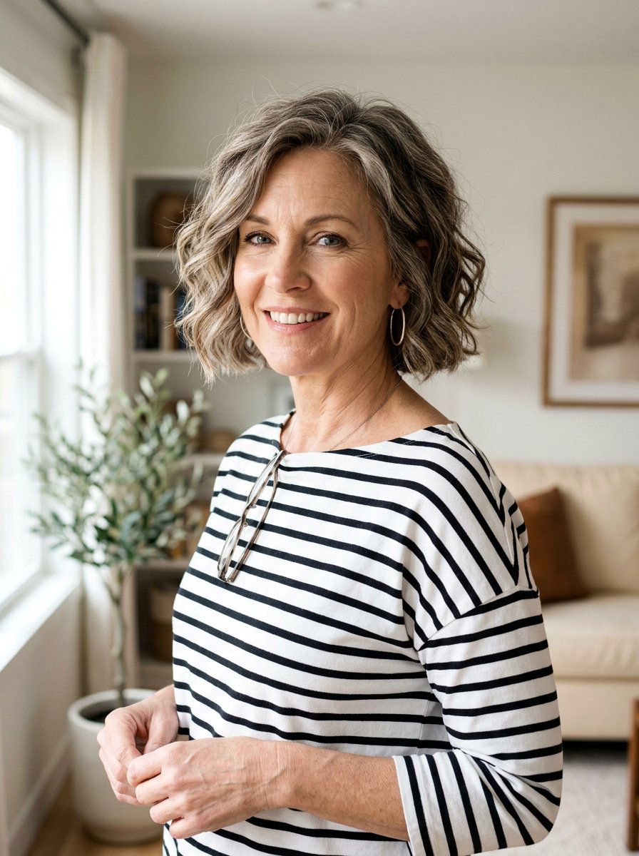 Wavy French Bob Haircut - 20 wavy bob haircut for mature women - 20 wavy bob haircut for mature women