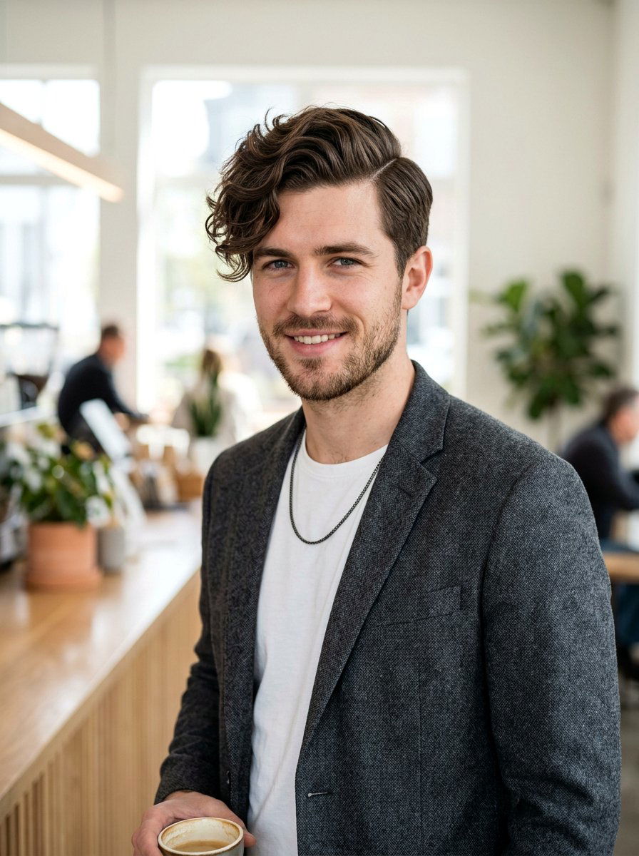 Wavy Fringe With Side Part Men - 20 wavy fringe haircut men - 20 wavy fringe haircut men