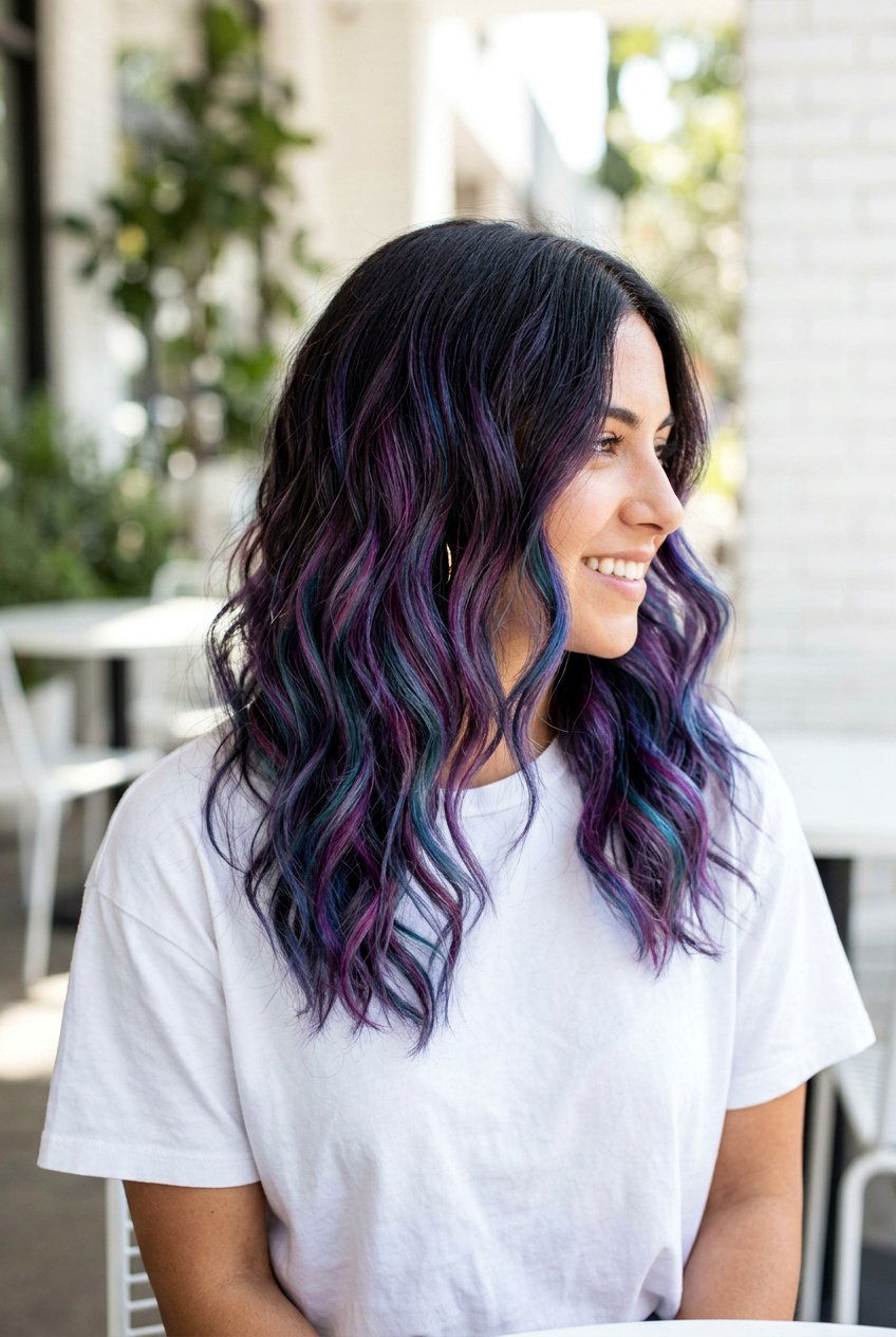 20 Magical Galaxy Balayage On Dark Hair Ideas to Inspire