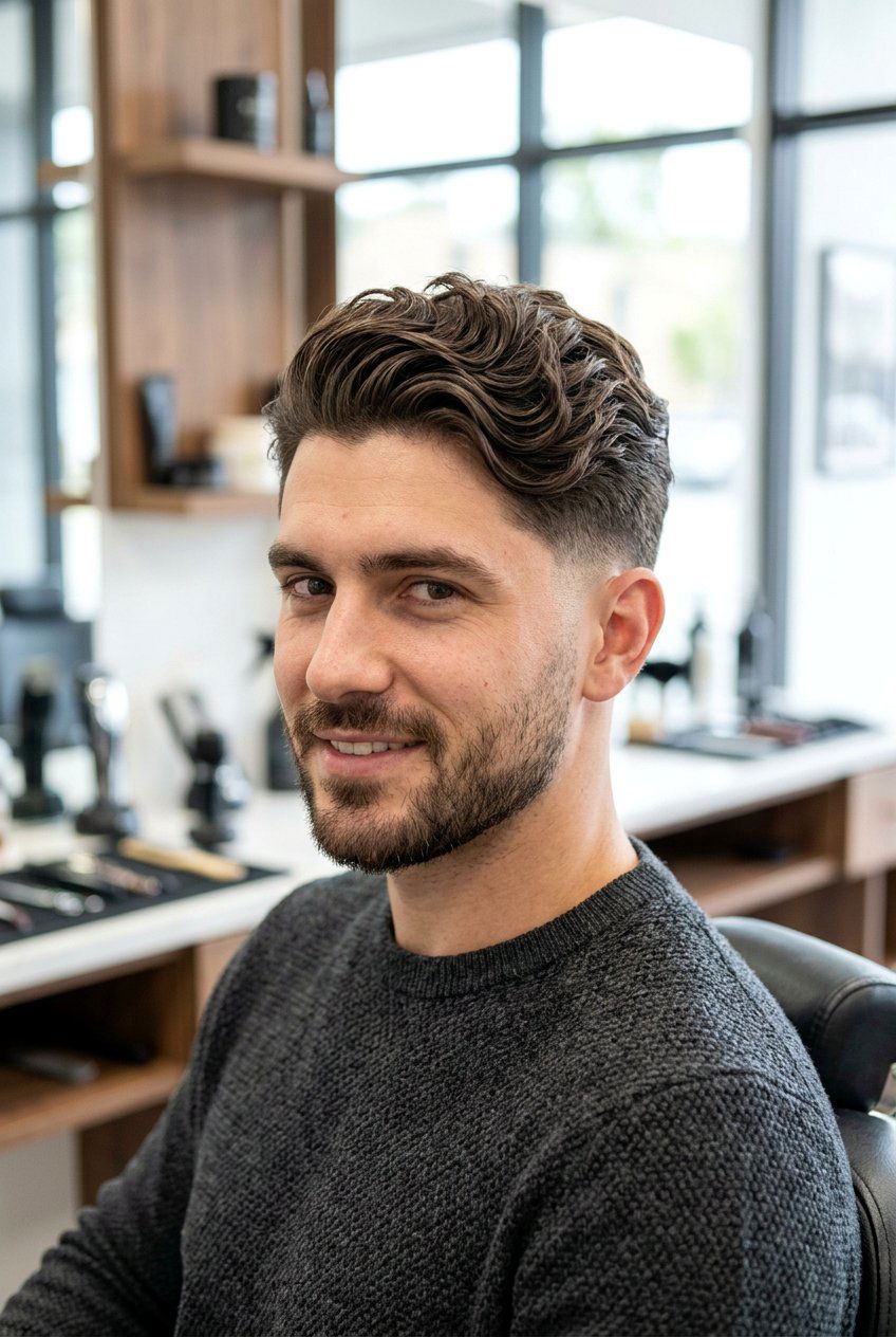 Wavy Hair Comb Over - 20 comb over fade haircut - 20 comb over fade haircut