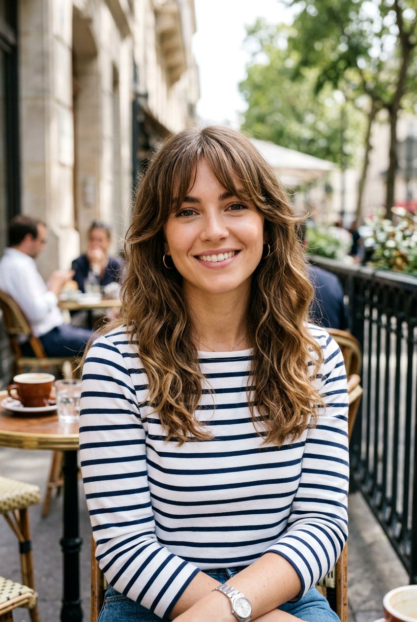 Wavy Hair Curtain Bangs - 20 curly curtain bangs hairstyle - 20 curly curtain bangs hairstyle