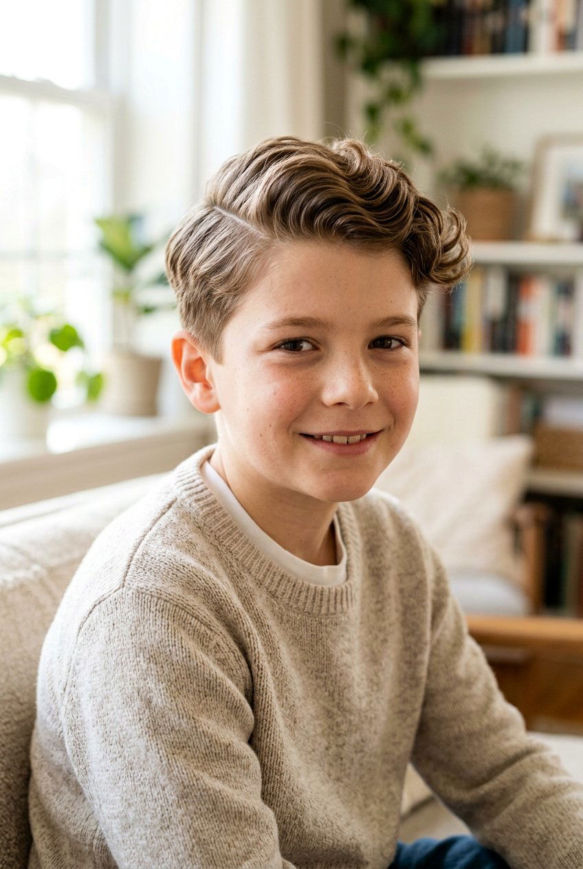 Wavy Hair Side Part - 20 boys school hairstyle with side part - 20 boys school hairstyle with side part