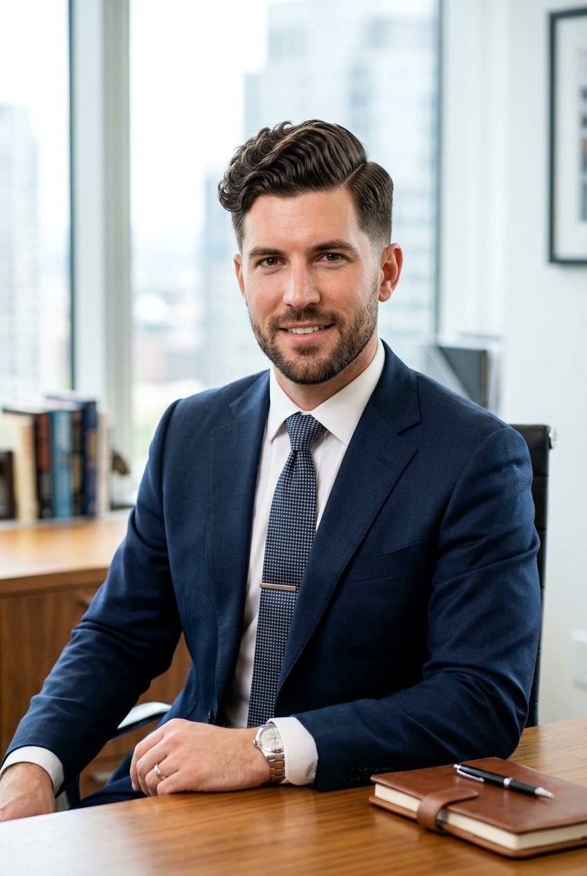 Wavy Hair Side Part - 20 mens haircut for professional office look - 20 men’s haircut for professional office look