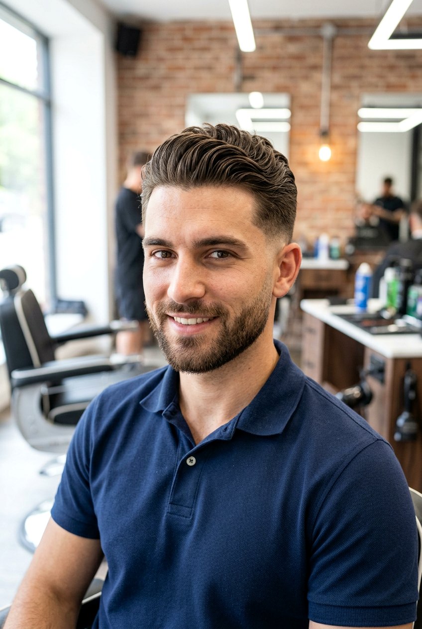 Wavy Hair Slick Back Taper Fade Men - 20 slick back taper fade men - 20 slick back taper fade men