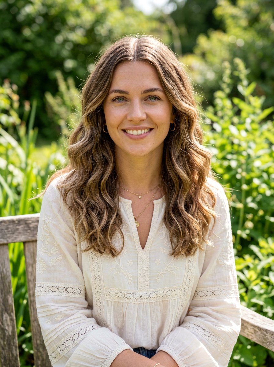 Wavy Hair With Middle Part - 20 hairstyle to balance broad shoulders women - 20 hairstyle to balance broad shoulders women