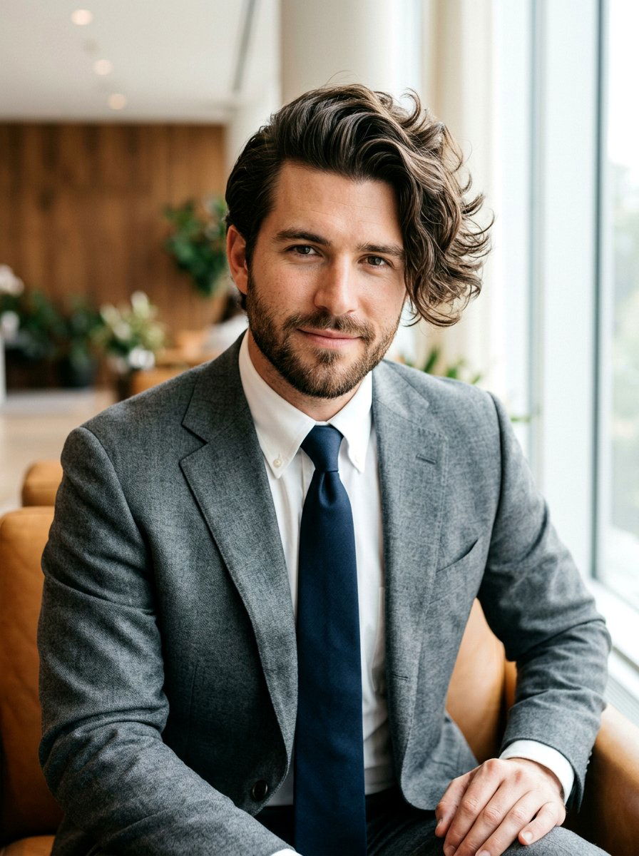 Wavy Hair With Side Part - 20 shoulder length wavy haircut men - 20 shoulder length wavy haircut men