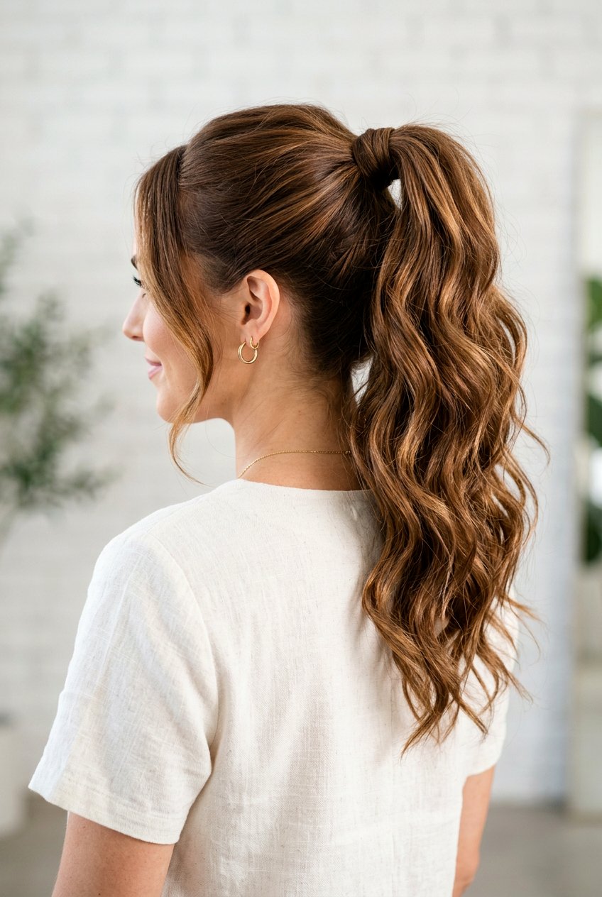 Wavy High Ponytail - 20 high ponytail hairstyles - 20 high ponytail hairstyles