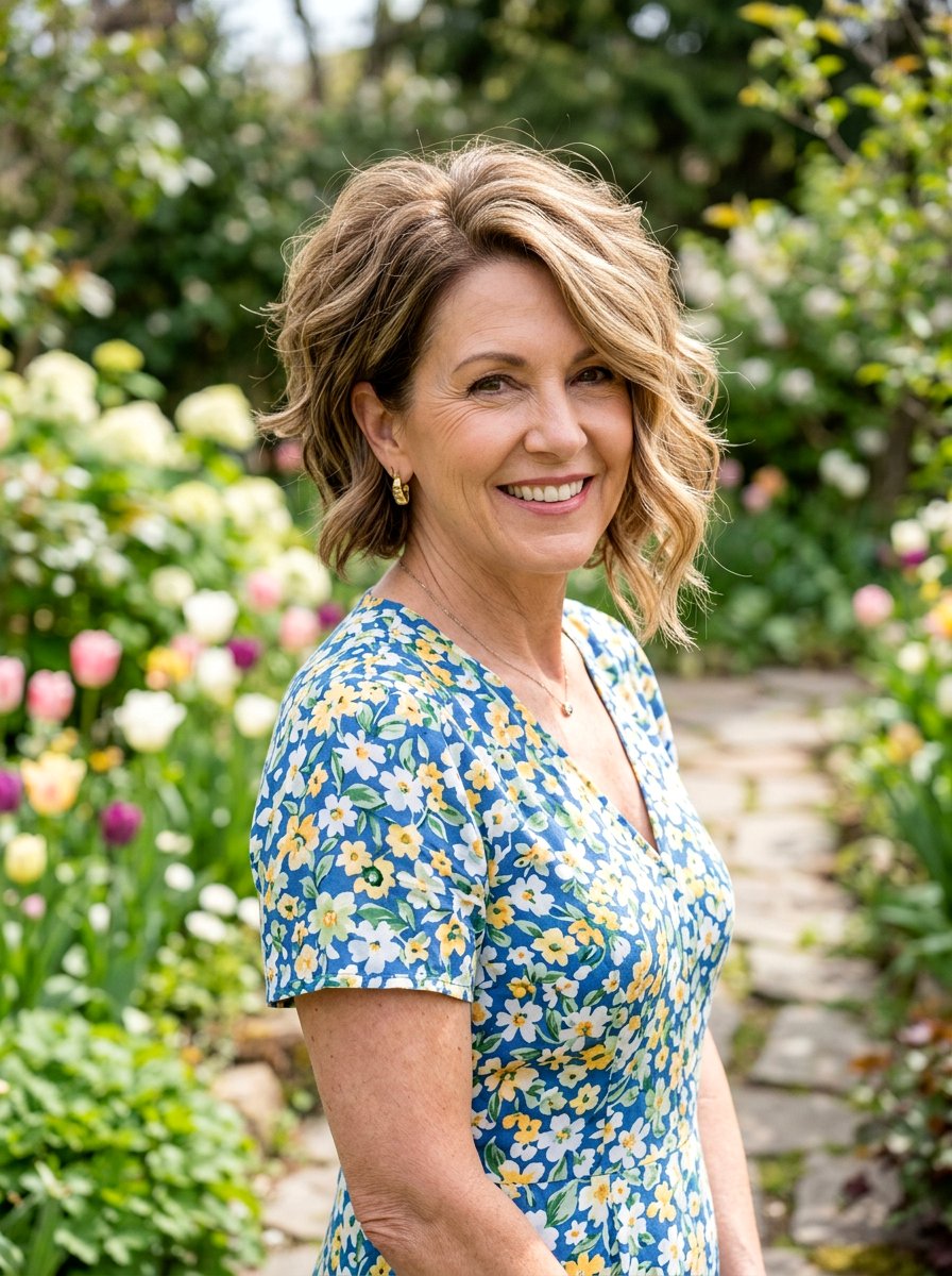 Wavy Inverted Bob Haircut - 20 wavy bob haircut for mature women - 20 wavy bob haircut for mature women