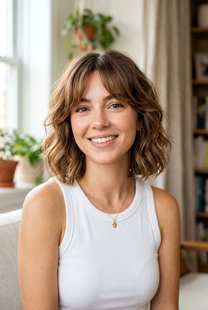 Wavy Italian Bob With Curtain Bangs - 20 italian bob with curtain bangs - 20 italian bob with curtain bangs