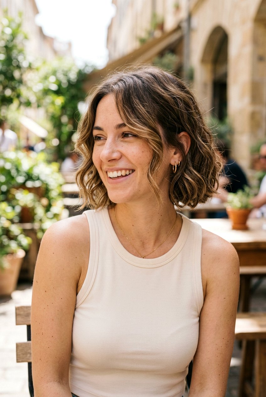 Wavy Jaw Length French Bob - 20 jaw length french bob - 20 jaw length french bob