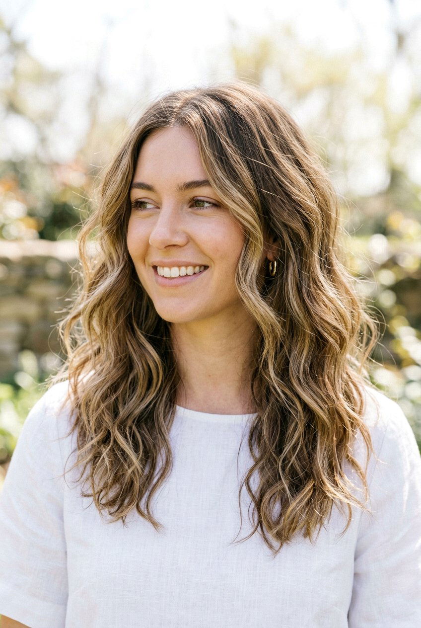 Wavy Layered Shoulder Length Hair - 20 shoulder length layered haircuts - 20 shoulder length layered haircuts