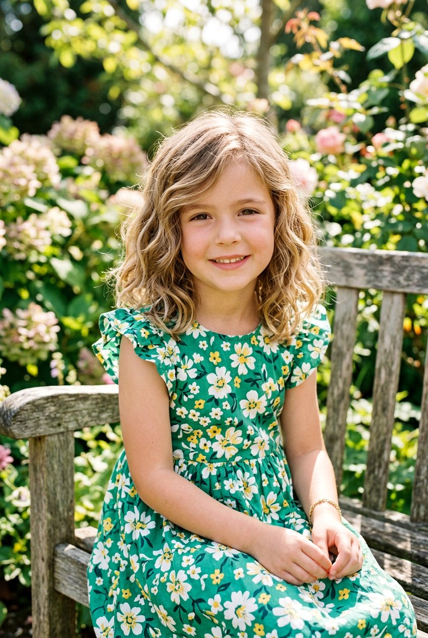 Wavy Lob - 20 shoulder length haircut for little girls - 20 shoulder length haircut for little girls
