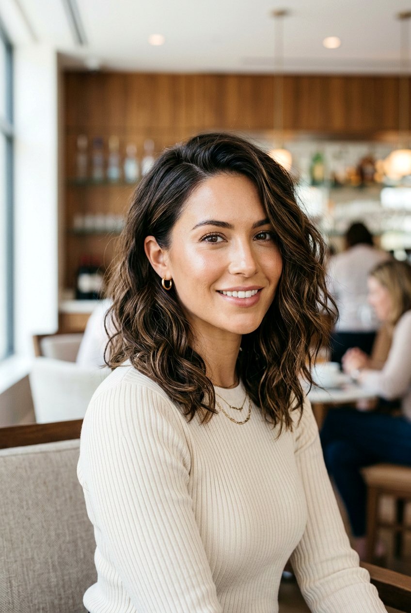 Wavy Lob Cocktail Hairstyle - 20 cocktail party hairstyles - 20 cocktail party hairstyles