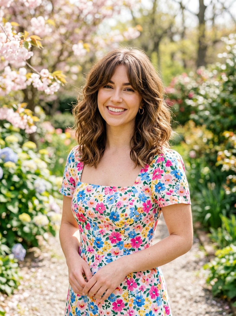 Wavy Lob Curtain Bangs - 20 wavy lob for thick coarse hair - 20 wavy lob for thick coarse hair