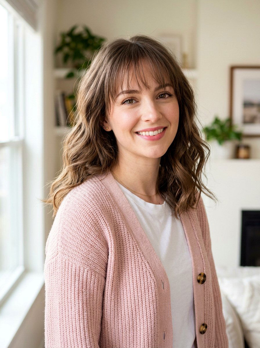 Wavy Lob Wispy Bangs - 20 wavy lob for thick coarse hair - 20 wavy lob for thick coarse hair