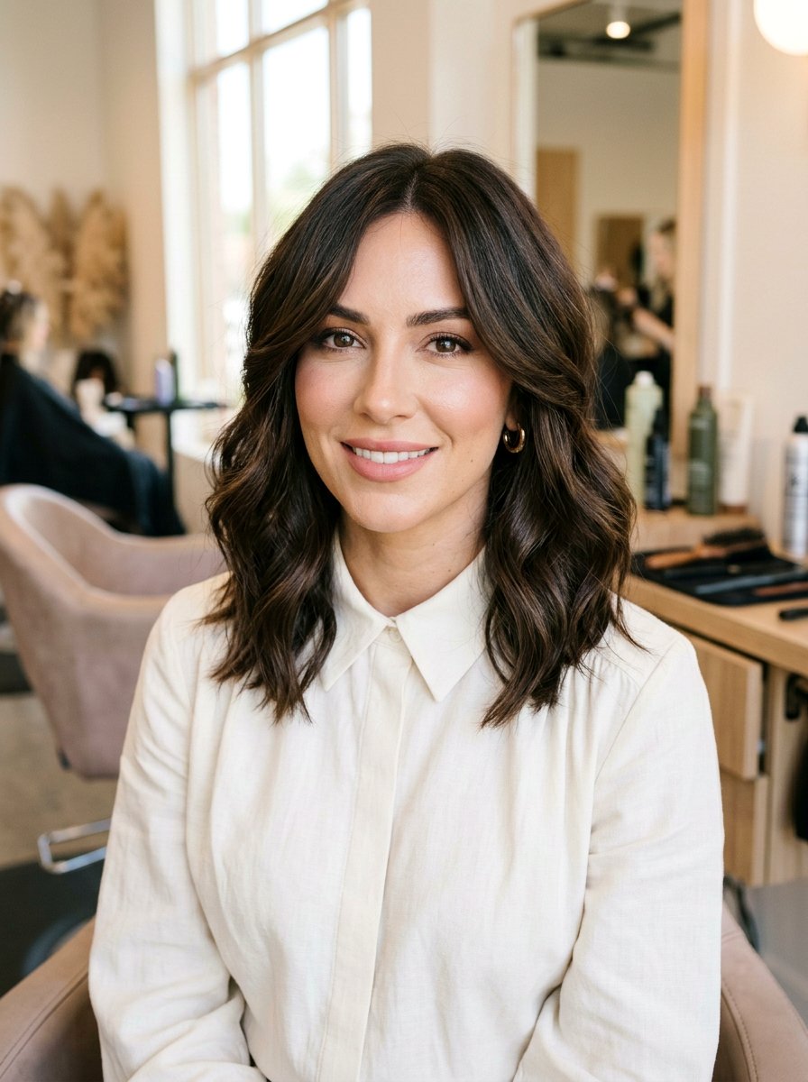 Wavy Lob With Face Framing Layers For Thick Hair - 20 wavy lob with face framing layers - 20 wavy lob with face framing layers