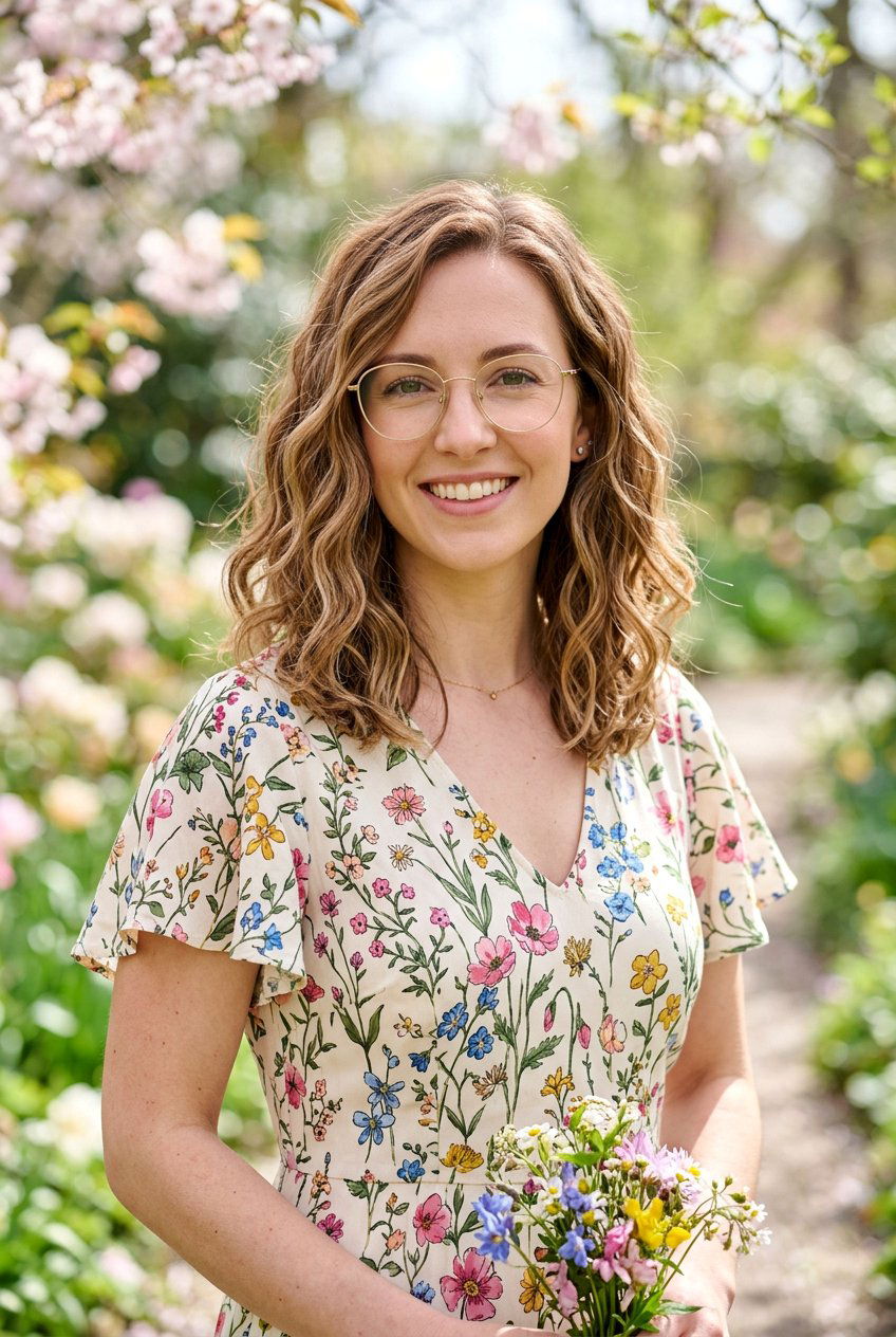 Wavy Medium Length Lob - 20 low maintenance cut for women with glasses - 20 low maintenance cut for women with glasses