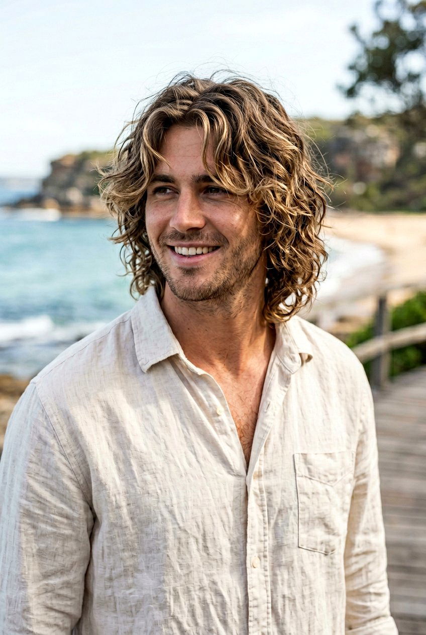 Wavy Men Wolf Cut With Curtain Fringe - 20 men wolf cut with curtain fringe - 20 men wolf cut with curtain fringe