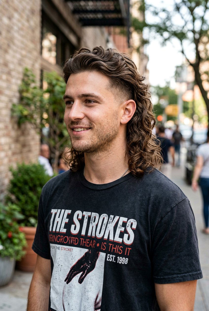 Wavy Mullet - 20 mens haircut for wavy medium hair - 20 men’s haircut for wavy medium hair