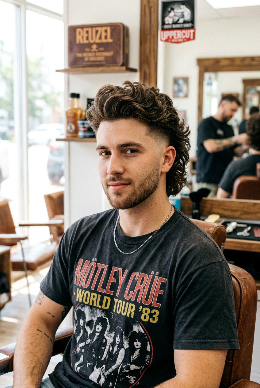 Wavy Mullet Fade With Glasses - 20 men mullet fade for wavy hair - 20 men mullet fade for wavy hair