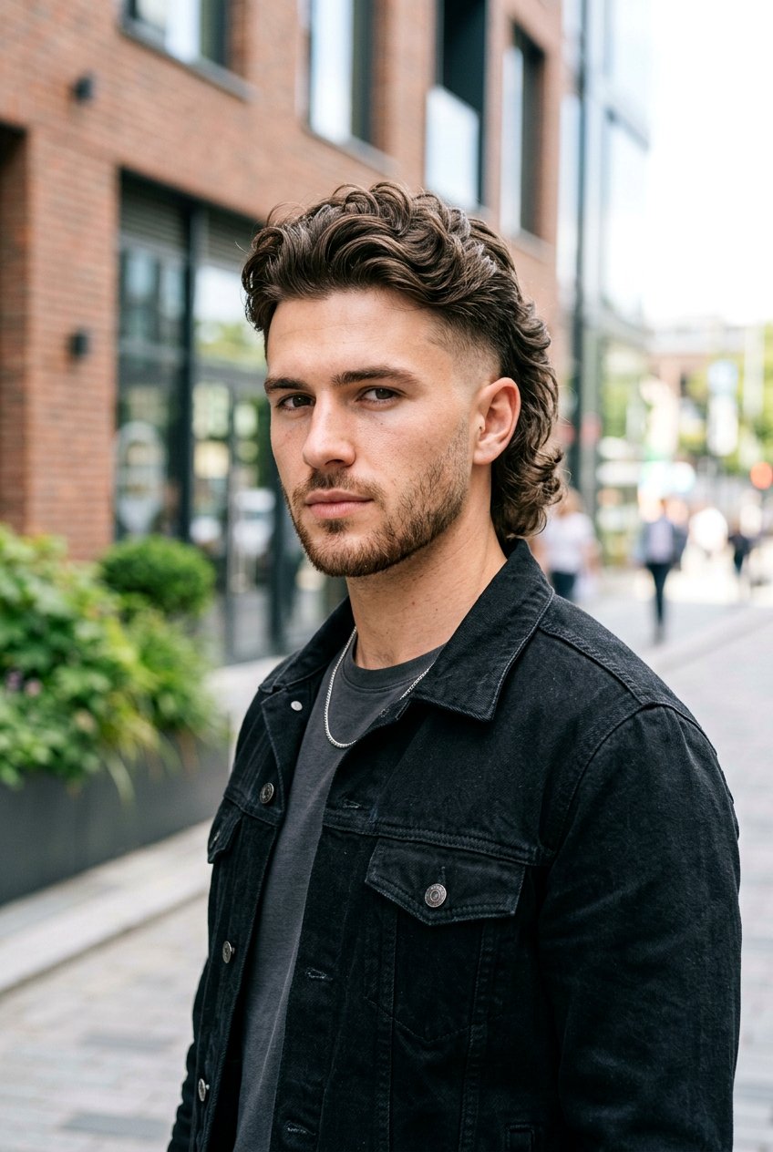 Wavy Mullet Fade - 20 modern mullet for wavy hair men - 20 modern mullet for wavy hair men