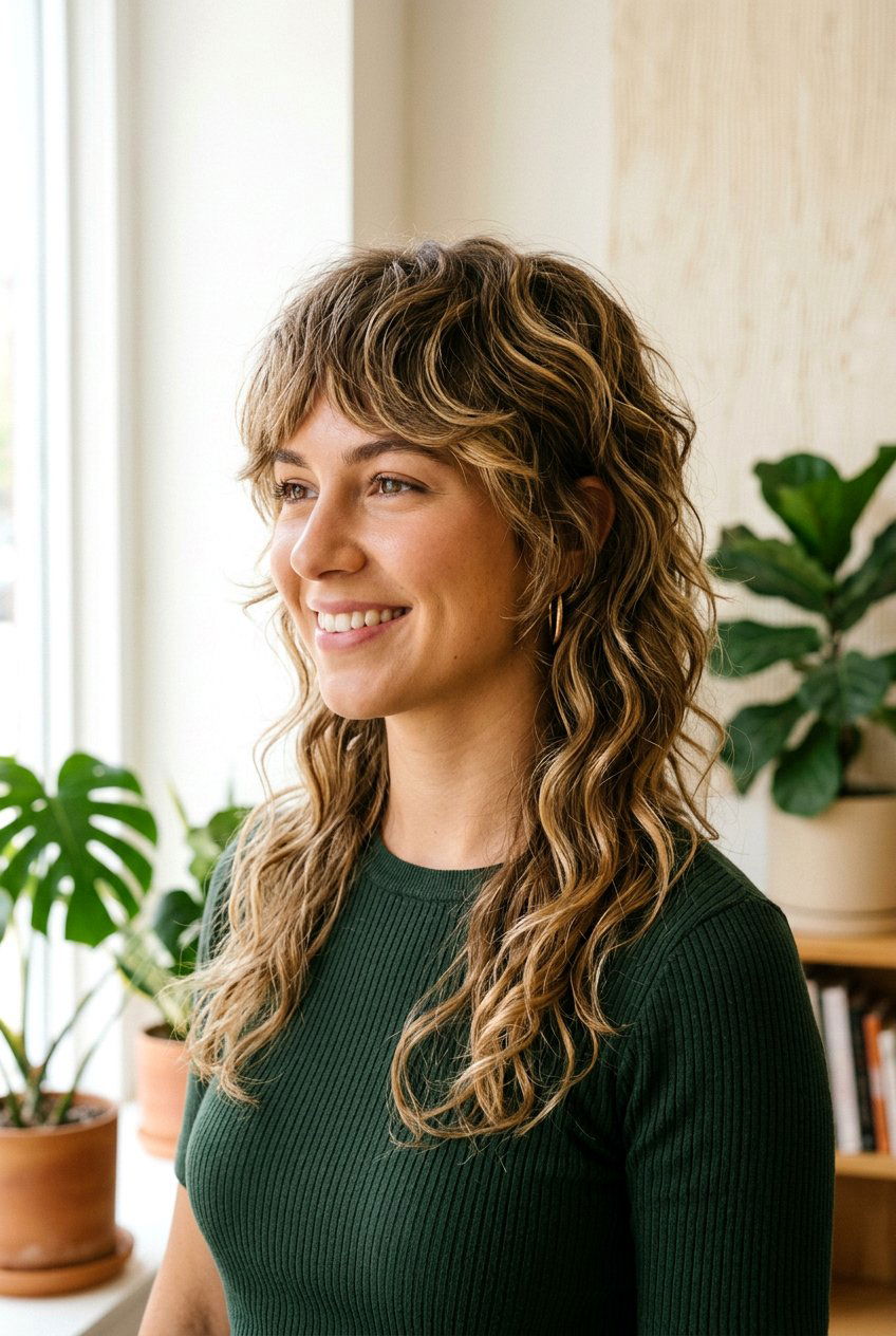 Wavy Mullet Haircut - 20 mullet haircut for women - 20 mullet haircut for women