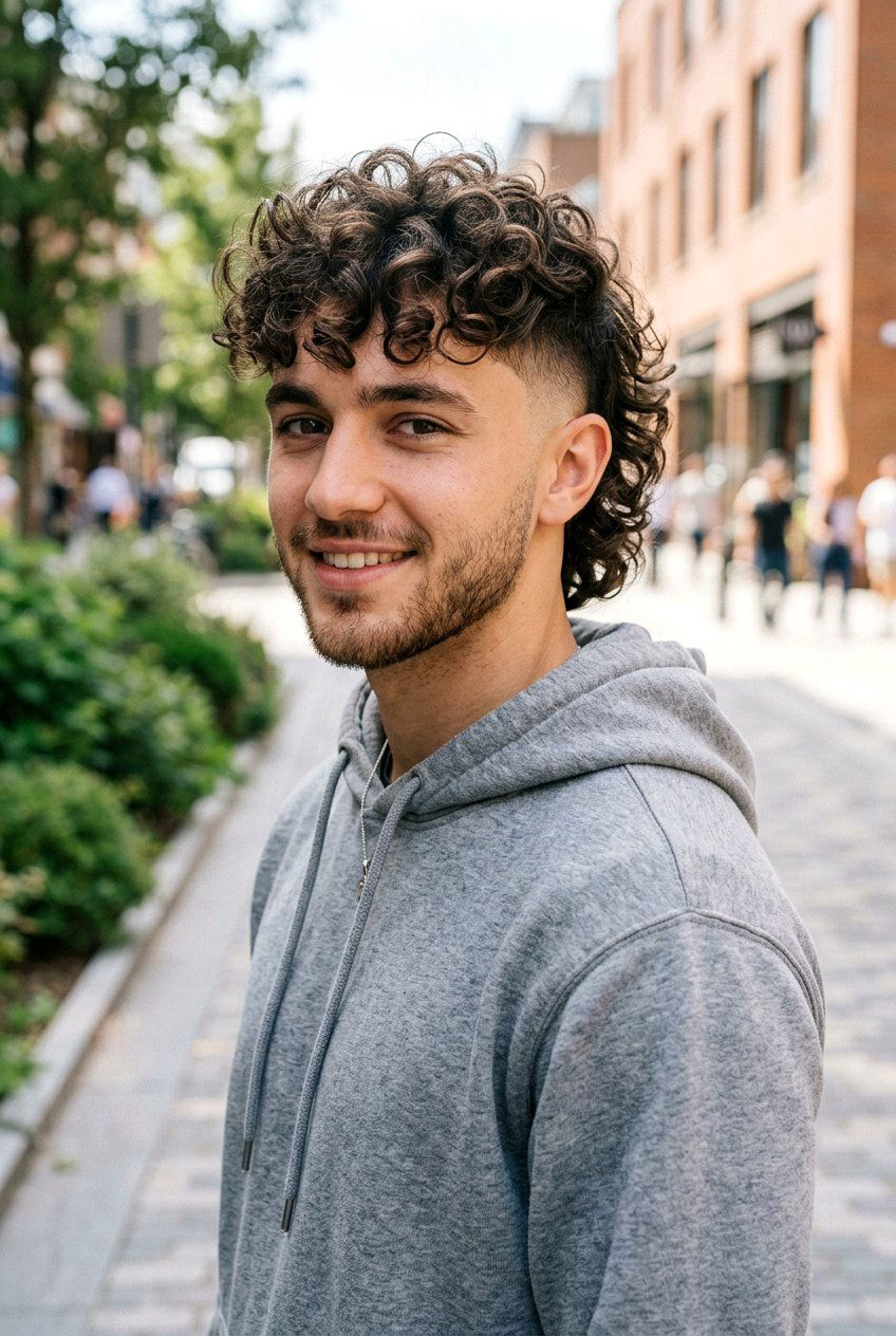 Wavy Mullet With Temple Fade - 20 men mullet fade for wavy hair - 20 men mullet fade for wavy hair