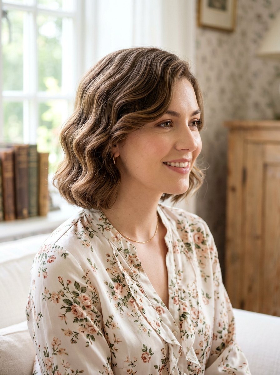 Wavy Pin Curl Bob - 20 pin curl bob hairstyle