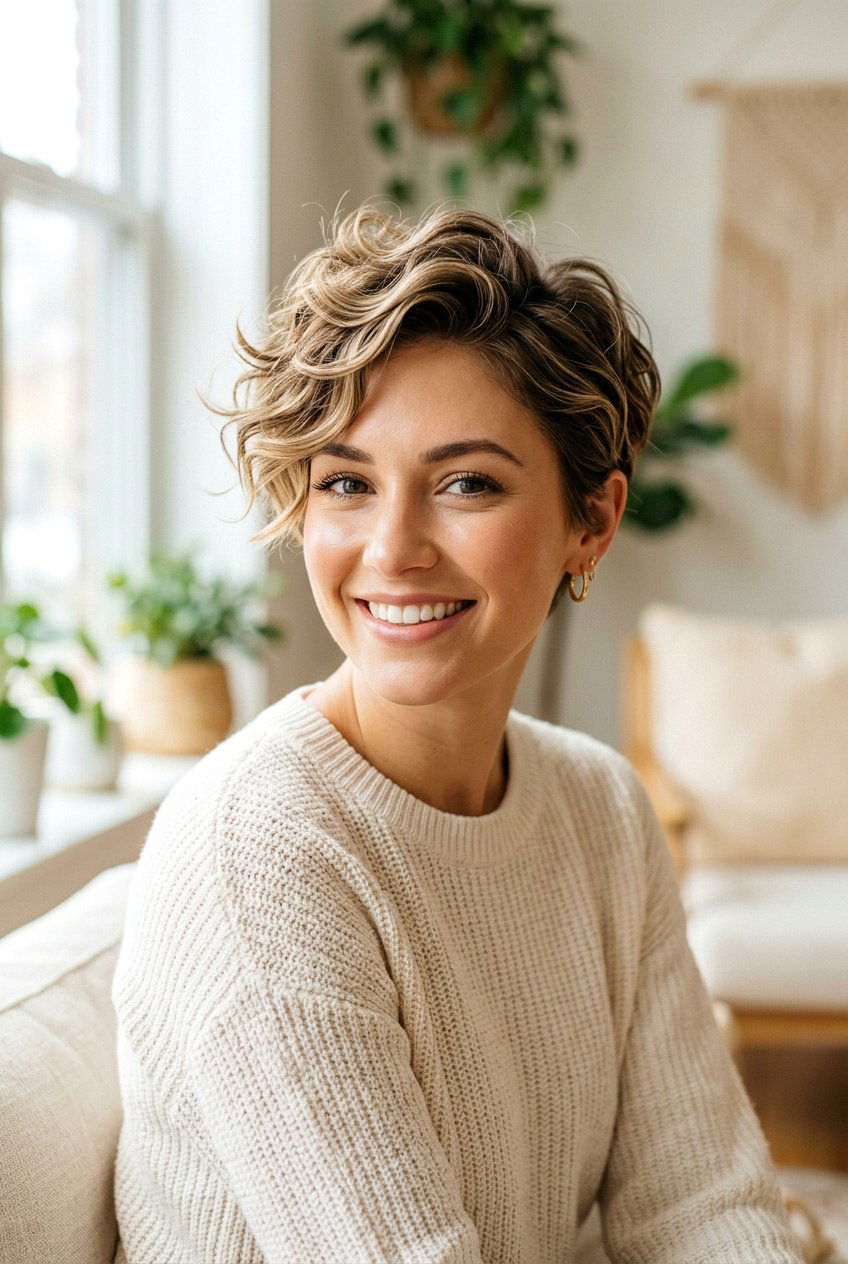 Wavy Pixie Cut - 20 pixie haircuts for women - 20 pixie haircuts for women