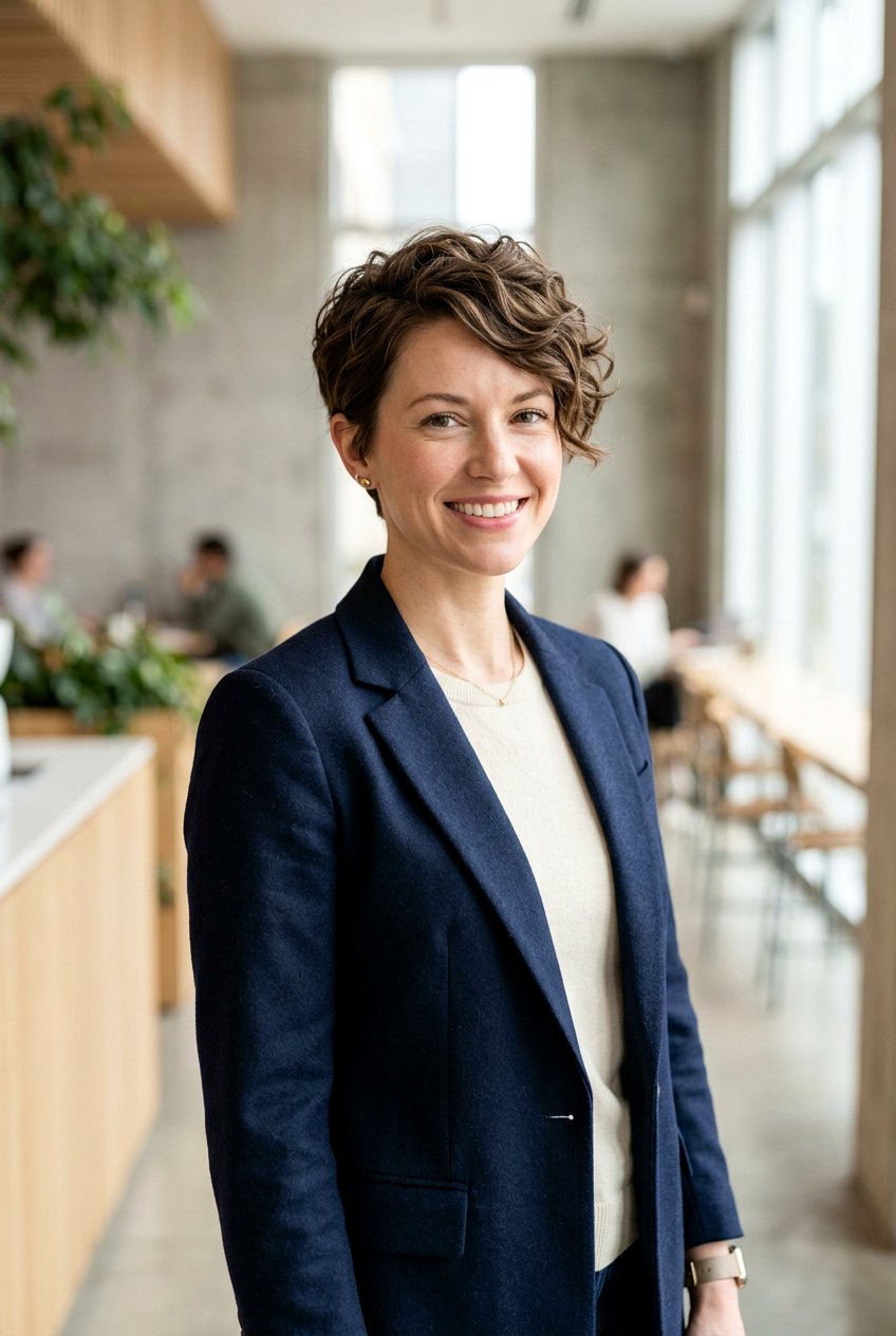 Wavy Pixie Cut For Office - 20 professional hairstyles for women - 20 professional hairstyles for women