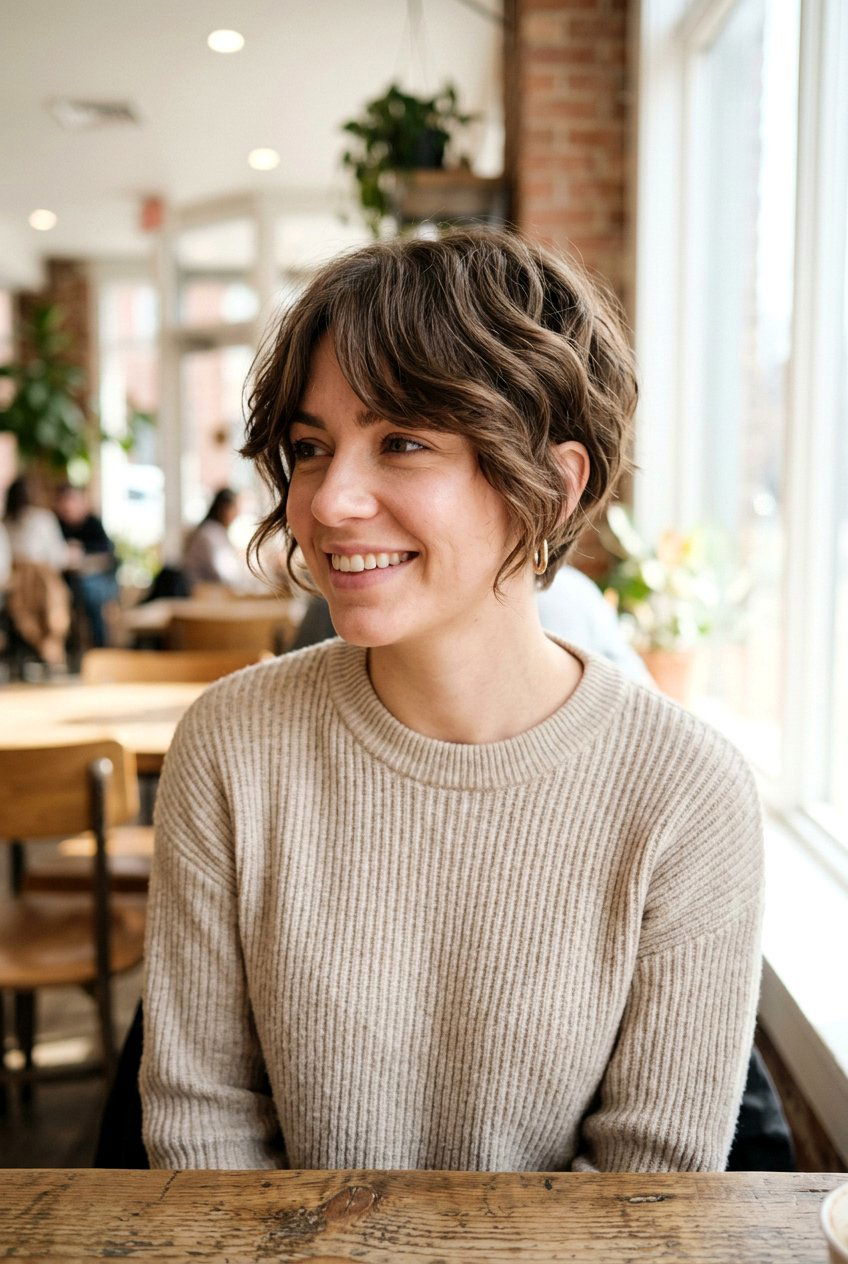 Wavy Pixie Cut With Long Fringe - 20 pixie cut with long fringe - 20 pixie cut with long fringe