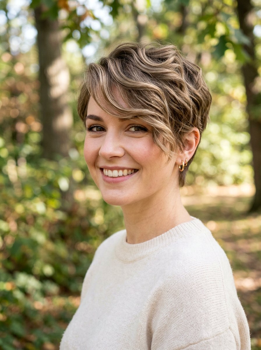 Wavy Pixie With Long Bangs - 20 wavy pixie for fine hair women - 20 wavy pixie for fine hair women