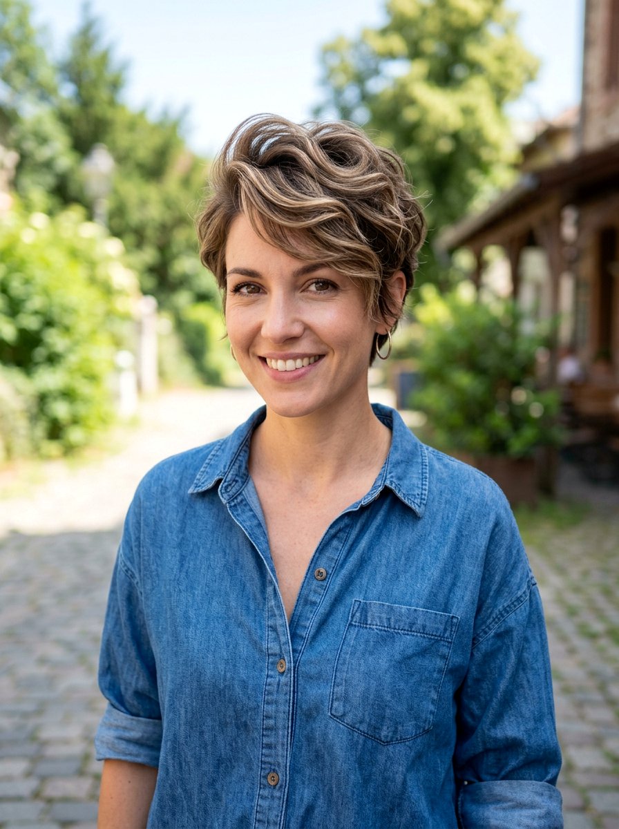 Wavy Pixie With Volume At Crown - 20 pixie cut with volume at crown - 20 pixie cut with volume at crown