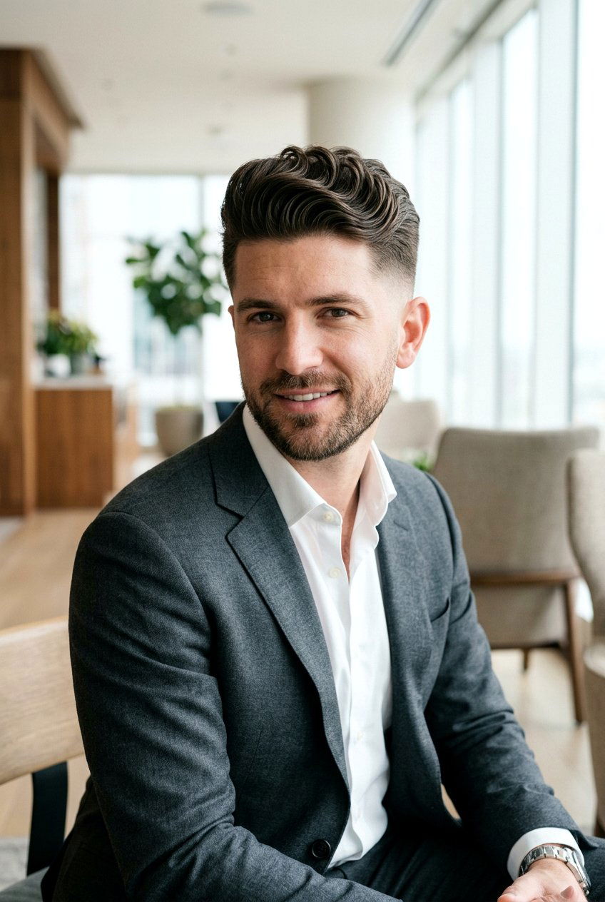 Wavy Pompadour - 20 mens haircut for wavy medium hair - 20 men’s haircut for wavy medium hair