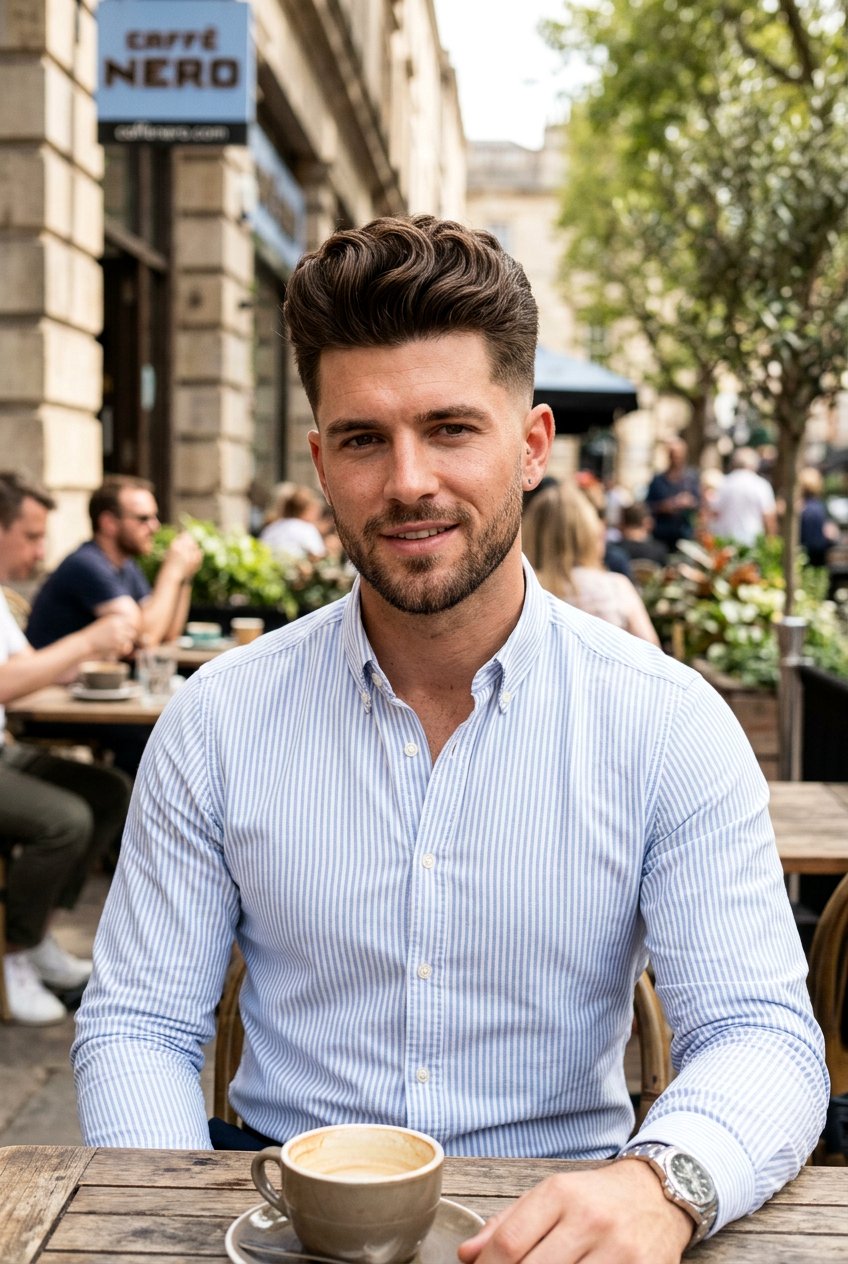 Wavy Pompadour - 20 mens haircut for thick wavy hair - 20 men’s haircut for thick wavy hair