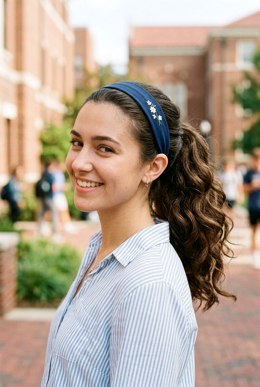 Wavy Ponytail With Headband - 20 back to school hairstyles with headband - 20 back to school hairstyles with headband