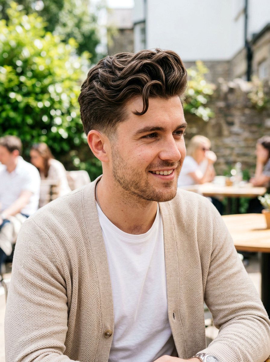 Wavy Quiff - 20 quiff haircut for thick hair men - 20 quiff haircut for thick hair men