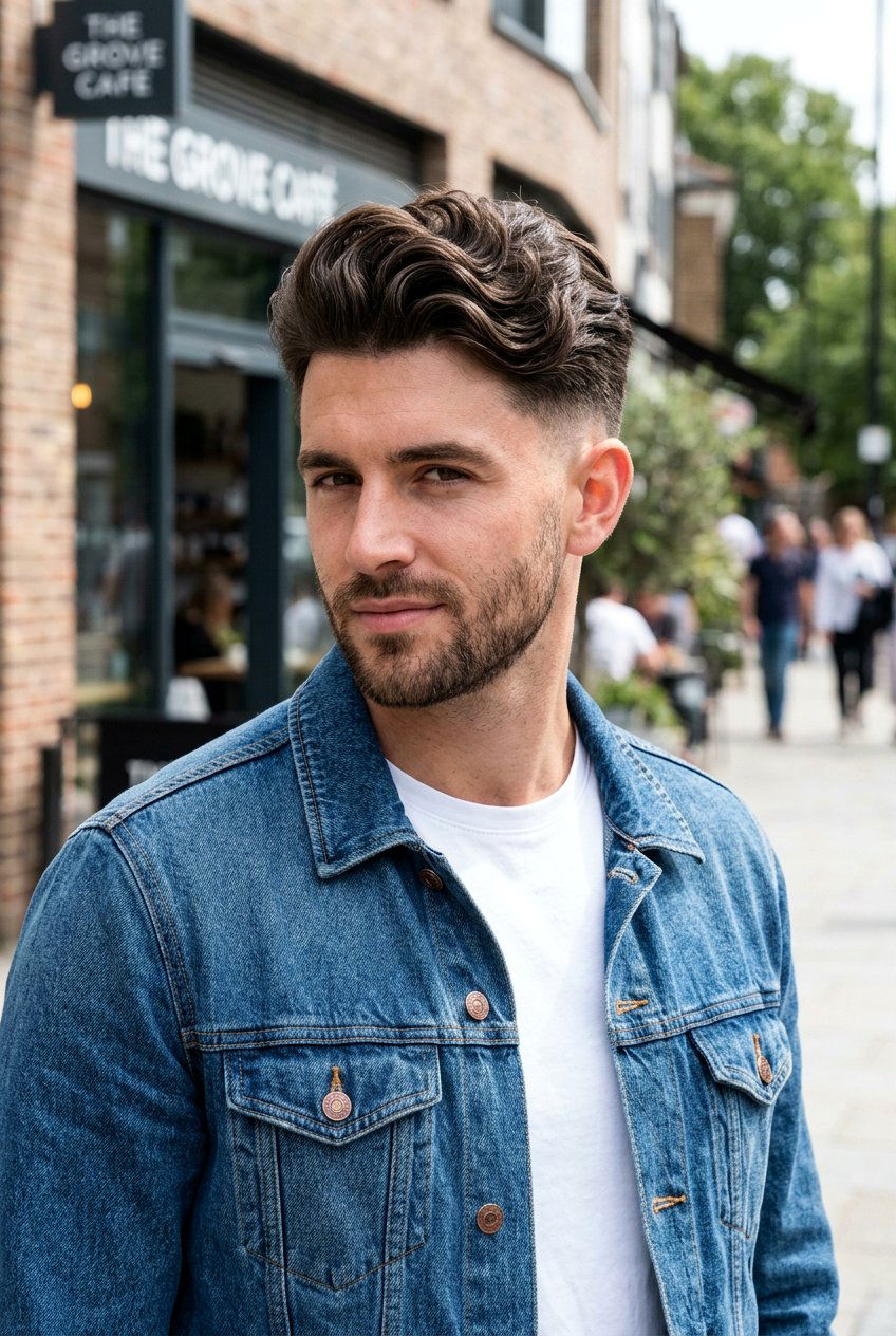 Wavy Quiff Fade - 20 mens haircut for thick wavy hair - 20 men’s haircut for thick wavy hair
