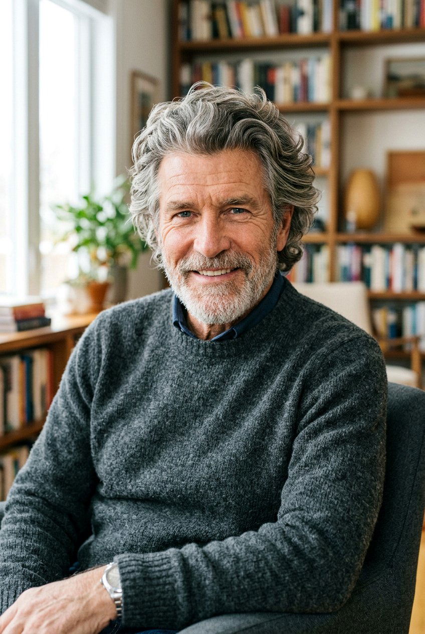 Wavy Salt And Pepper Flow - 20 bro flow for older men - 20 bro flow for older men