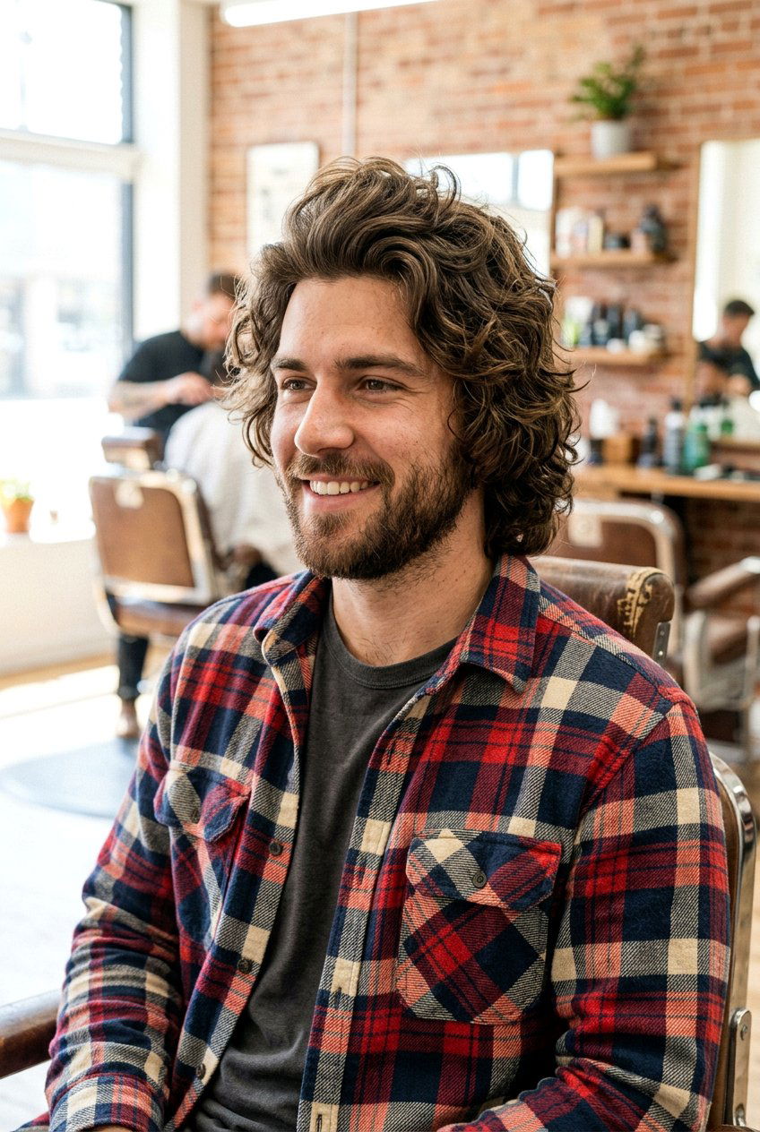 Wavy Shag Cut - 20 mens haircut for wavy medium hair - 20 men’s haircut for wavy medium hair