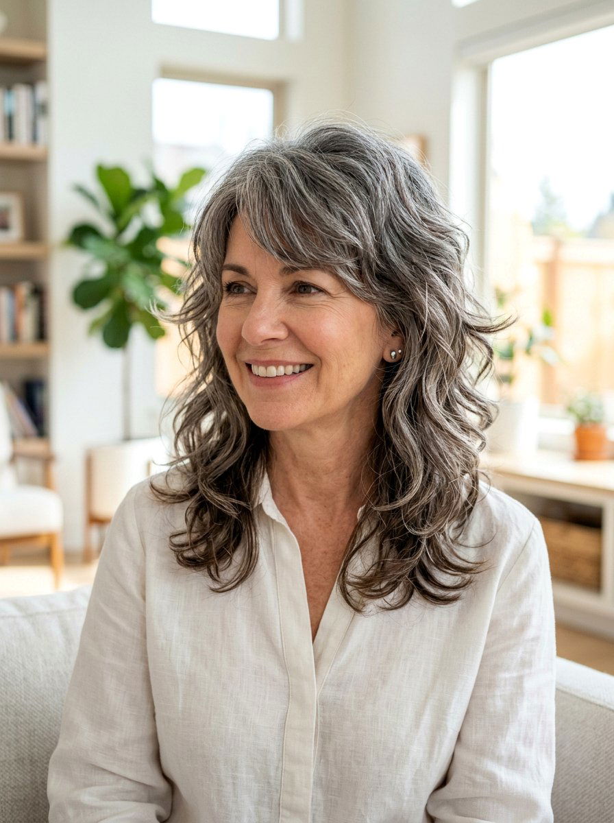 Wavy Shag Haircut For Thick Hair Over 50 - 20 wavy shag for women over 50 - 20 wavy shag for women over 50