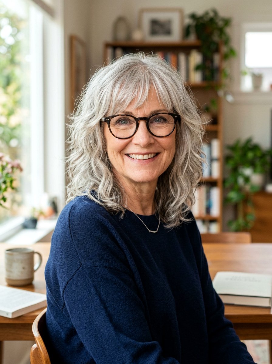 20 Beautiful Wavy Shag Haircut Ideas for Women Over 60