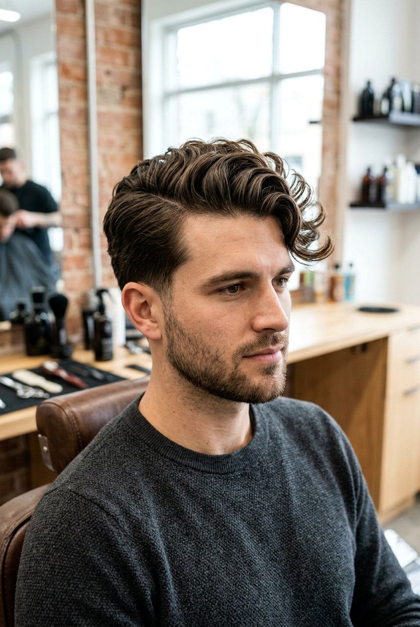 Wavy Side Part - 20 side part haircut for men - 20 side part haircut for men