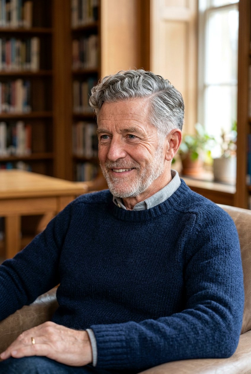 Wavy Side Part Taper - 20 classic side part for older men - 20 classic side part for older men