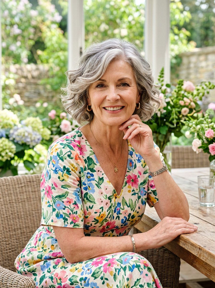 Wavy Side Parted Bob - 20 side parted bob for older women - 20 side parted bob for older women